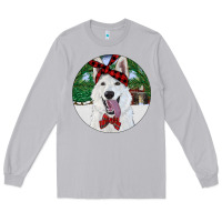 Moon Dust Christmas White Shepherd With Cowhide Long Sleeve Tee - RanaPortraitStore