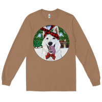 Toasted Coconut Christmas White Shepherd With Cowhide Long Sleeve Tee - RanaPortraitStore
