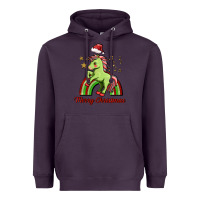 Plum merry christmas unicorn Heavyweight Hoodie - FaDigitalArtStudio