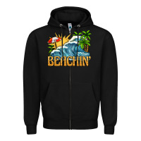Black beachin Zipper Hoodie - texasbilliewilder