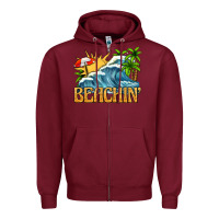 Burgundy beachin Zipper Hoodie - texasbilliewilder