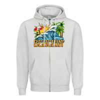 Dove Grey beachin Zipper Hoodie - texasbilliewilder