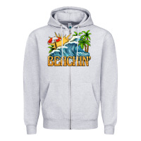 Heather Grey beachin Zipper Hoodie - texasbilliewilder