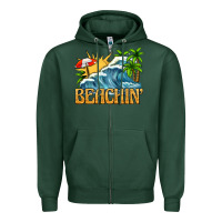 Sports Green beachin Zipper Hoodie - texasbilliewilder
