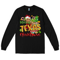 Black merry texas christmas Long Sleeve Tee - Zillion Design Studio