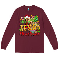 Burgundy merry texas christmas Long Sleeve Tee - Zillion Design Studio