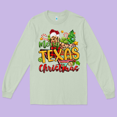 Long Sleeve Tee merry texas christmas