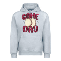Heather Grey game day baseball Urban Hoodie - MaliasSmallBusiness