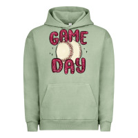 Pigment Oil Green game day baseball Urban Hoodie - MaliasSmallBusiness