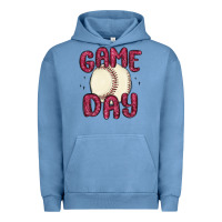 Pigment Pebble Blue game day baseball Urban Hoodie - MaliasSmallBusiness