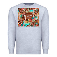 Heather Grey football leopard cowhide Premium Sweatshirt - JahusDesignShop