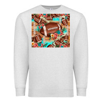 Oatmeal Heather football leopard cowhide Premium Sweatshirt - JahusDesignShop