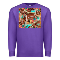 Purple football leopard cowhide Premium Sweatshirt - JahusDesignShop