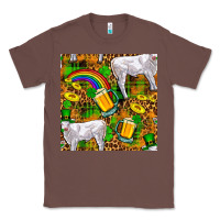 Chestnut St. Patricks Cow With Rainbow And Beer Seamless Classic Tee - FaDigitalArtStudio