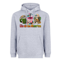 Heather Grey mexican día de los muertos coffee cups Heavyweight Hoodie - FaDigitalArtStudio