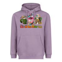 Lavender mexican día de los muertos coffee cups Heavyweight Hoodie - FaDigitalArtStudio