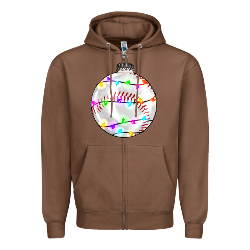 Christmas Baseball Zipper Hoodie by RanaPortraitStore | Teevron