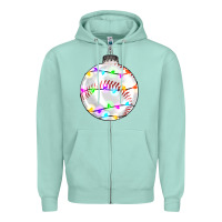 Seafoam Christmas baseball Zipper Hoodie - RanaPortraitStore
