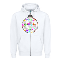 White Christmas baseball Zipper Hoodie - RanaPortraitStore