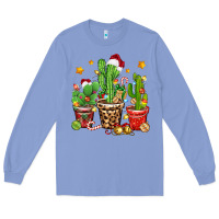 Colony Blue Christmas cactus Long Sleeve Tee - Zillion Design Studio