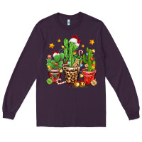Plum Christmas cactus Long Sleeve Tee - Zillion Design Studio