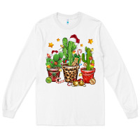 White Christmas cactus Long Sleeve Tee - Zillion Design Studio