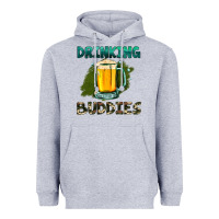 Heather Grey drinking buddies with beer Heavyweight Hoodie - HRA Design Shop
