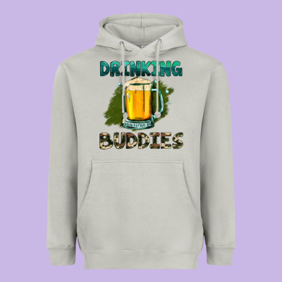 Drinking Buddies With Beer Heavyweight Hoodie Designed By Hra Design Shop