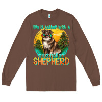 Chestnut life is better with a australian shepherd Long Sleeve Tee - texasbilliewilder