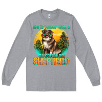 Heather Grey life is better with a australian shepherd Long Sleeve Tee - texasbilliewilder