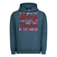 Pigment Midnight Navy you will always be my forever you will forever be Urban Hoodie - MaliasSmallBusiness