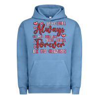 Pigment Pebble Blue you will always be my forever you will forever be Urban Hoodie - MaliasSmallBusiness