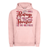 Pigment Salmon you will always be my forever you will forever be Urban Hoodie - MaliasSmallBusiness
