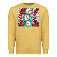 Antique Gold baseball leopard cowhide turquoise Premium Sweatshirt - JahusDesignShop