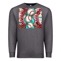 Charcoal Heather baseball leopard cowhide turquoise Premium Sweatshirt - JahusDesignShop
