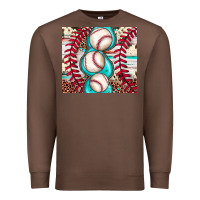Chestnut baseball leopard cowhide turquoise Premium Sweatshirt - JahusDesignShop