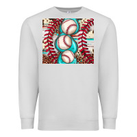 Dove Grey baseball leopard cowhide turquoise Premium Sweatshirt - JahusDesignShop