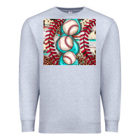 Heather Grey baseball leopard cowhide turquoise Premium Sweatshirt - JahusDesignShop