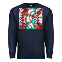 Navy baseball leopard cowhide turquoise Premium Sweatshirt - JahusDesignShop