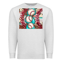Oatmeal Heather baseball leopard cowhide turquoise Premium Sweatshirt - JahusDesignShop