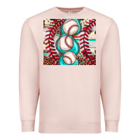 Pale Pink baseball leopard cowhide turquoise Premium Sweatshirt - JahusDesignShop