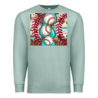 Seafoam baseball leopard cowhide turquoise Premium Sweatshirt - JahusDesignShop