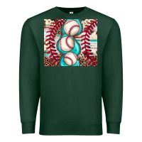 Sports Green baseball leopard cowhide turquoise Premium Sweatshirt - JahusDesignShop