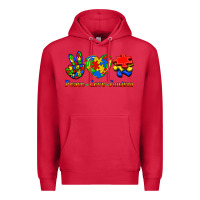 Cardinal Peace Love Autism Premium Hoodie - Jasminsmagicworld