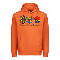 Carrot Peace Love Autism Premium Hoodie - Jasminsmagicworld