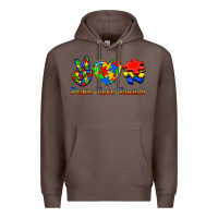 Coffee Peace Love Autism Premium Hoodie - Jasminsmagicworld