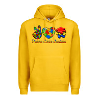 Lemon Peace Love Autism Premium Hoodie - Jasminsmagicworld