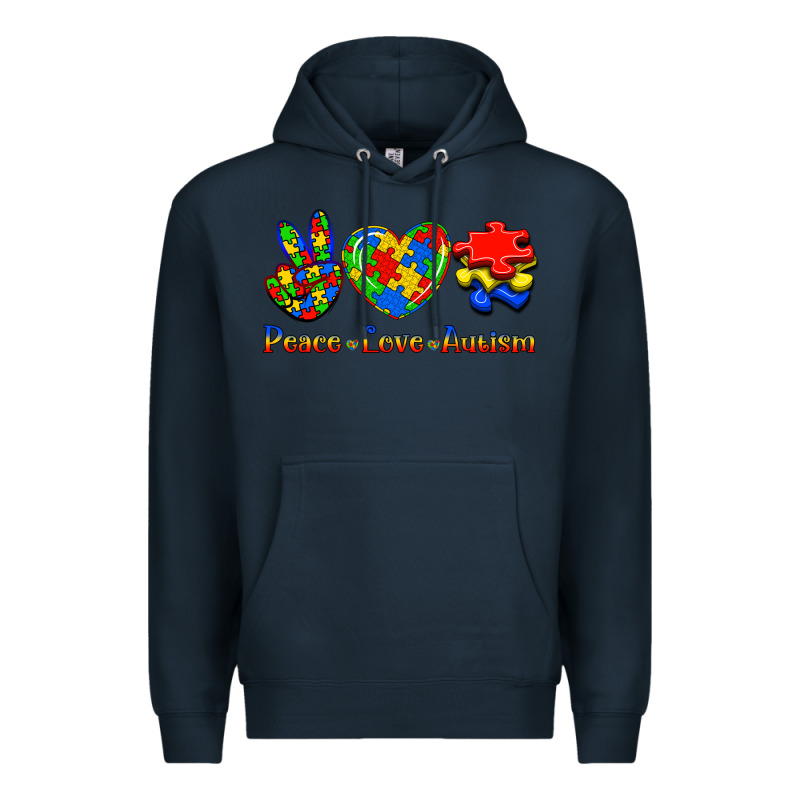 Peace Love Autism Premium Hoodie by Jasminsmagicworld | Teevron