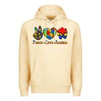 Pina Colada Peace Love Autism Premium Hoodie - Jasminsmagicworld