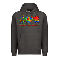 Smoke Peace Love Autism Premium Hoodie - Jasminsmagicworld
